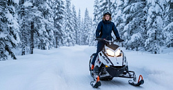 Катание на снегоходах 